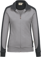 Damen-Sw.jacke Co. Perf. L titan/anth. - 50% Baumwolle, 50% Polyester, 300 g/m²