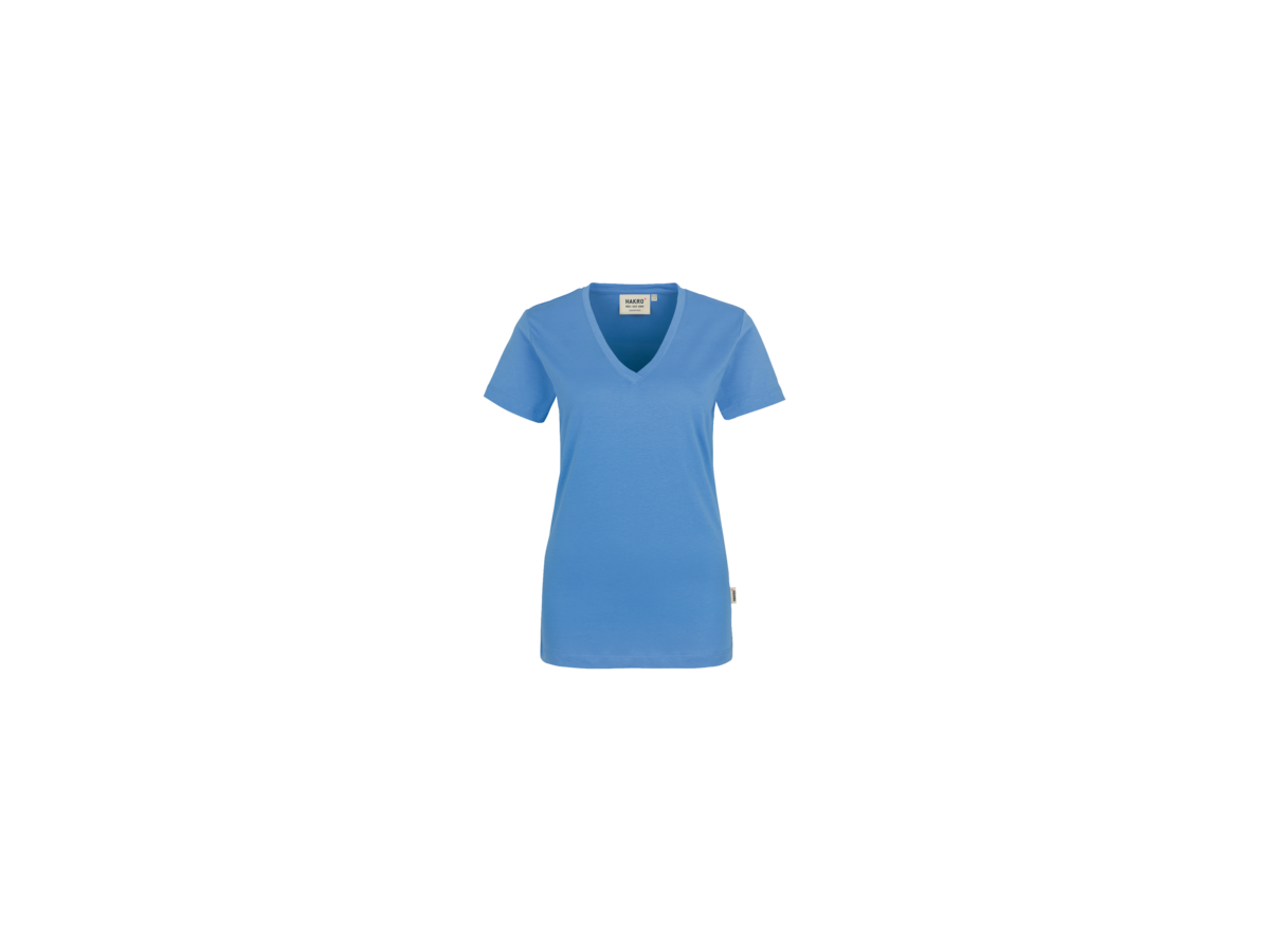 Damen-V-Shirt Classic Gr. XL, malibublau - 100% Baumwolle, 160 g/m²