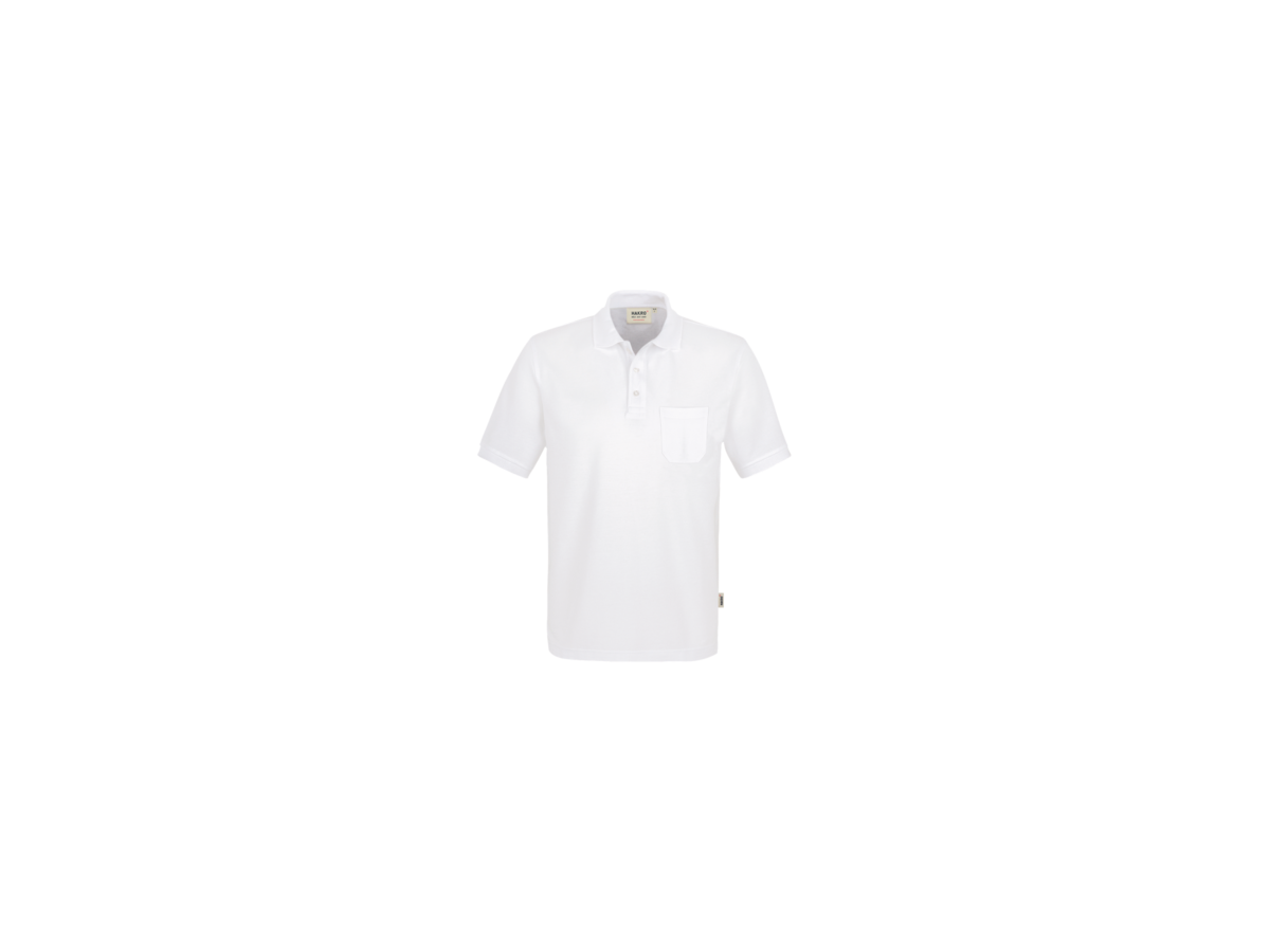 Pocket-Poloshirt Perf. Gr. 6XL, weiss - 50% Baumwolle, 50% Polyester, 200 g/m²