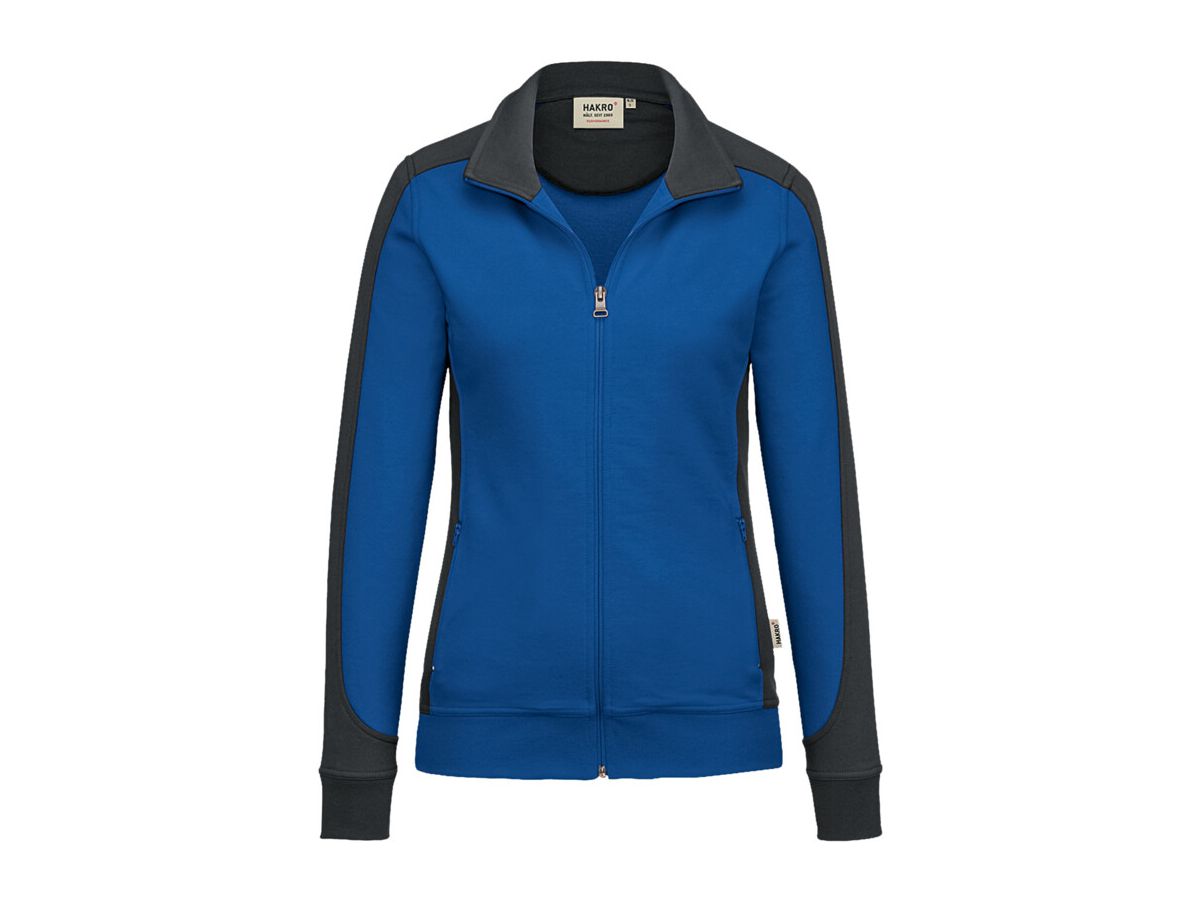 Damen-Sweatjacke Contrast Performance - 50% Baumwolle, 50% Polyester, 300 g/m²