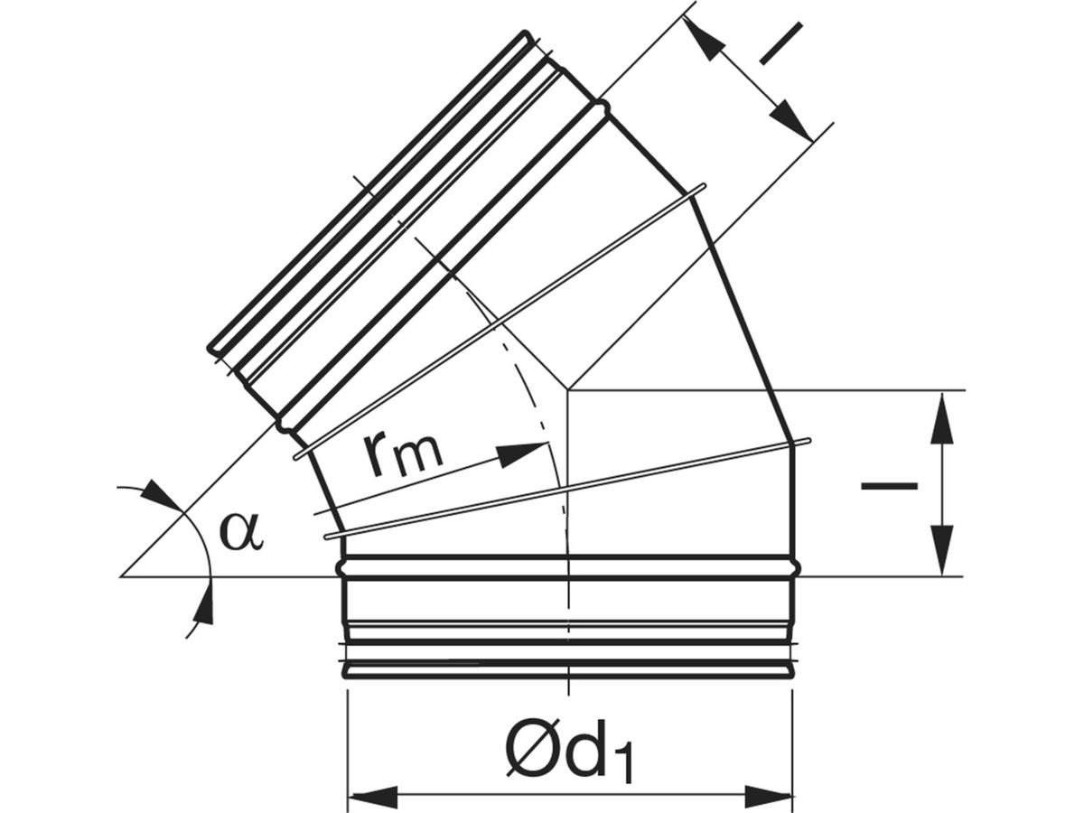 Segmentbogen 45° - BFU