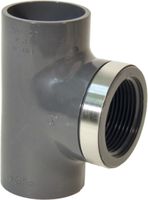 T 90° PVC-U metrisch - Druchgang mit Klebemuffen