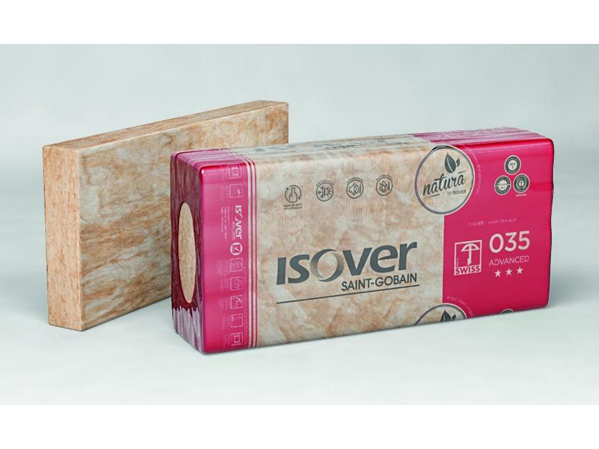 Isover-Platte PBM 035  50 mm o/Dampfbr. - 60 cm x 125 cm / 1 Pack = 10.5 m2