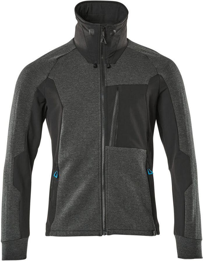 Sweatshirt mit Reissverschluss - und Stehkragen, 69% CO / 26% PES / 5% EL