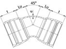 Steckmuffenbogen WILD, 45° MMK, 2 Muffen - Typ MMK Novo-Sit