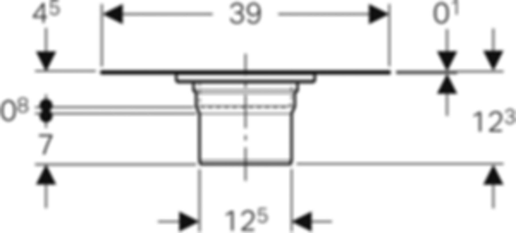Geberit Flansch aus Edelstahl zu - Bodenabläufen 13 x 13 cm