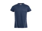 CLIQUE Ice Sport T-Shirt Gr. L - marine/weiss, 100% PES, 150 g/m²