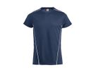 CLIQUE Ice Sport T-Shirt Gr. S - marine/weiss, 100% PES, 150 g/m²