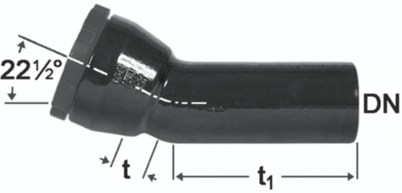 HD Bogen 22°, Schraubmuffe und Spitzende - Fig. 2324