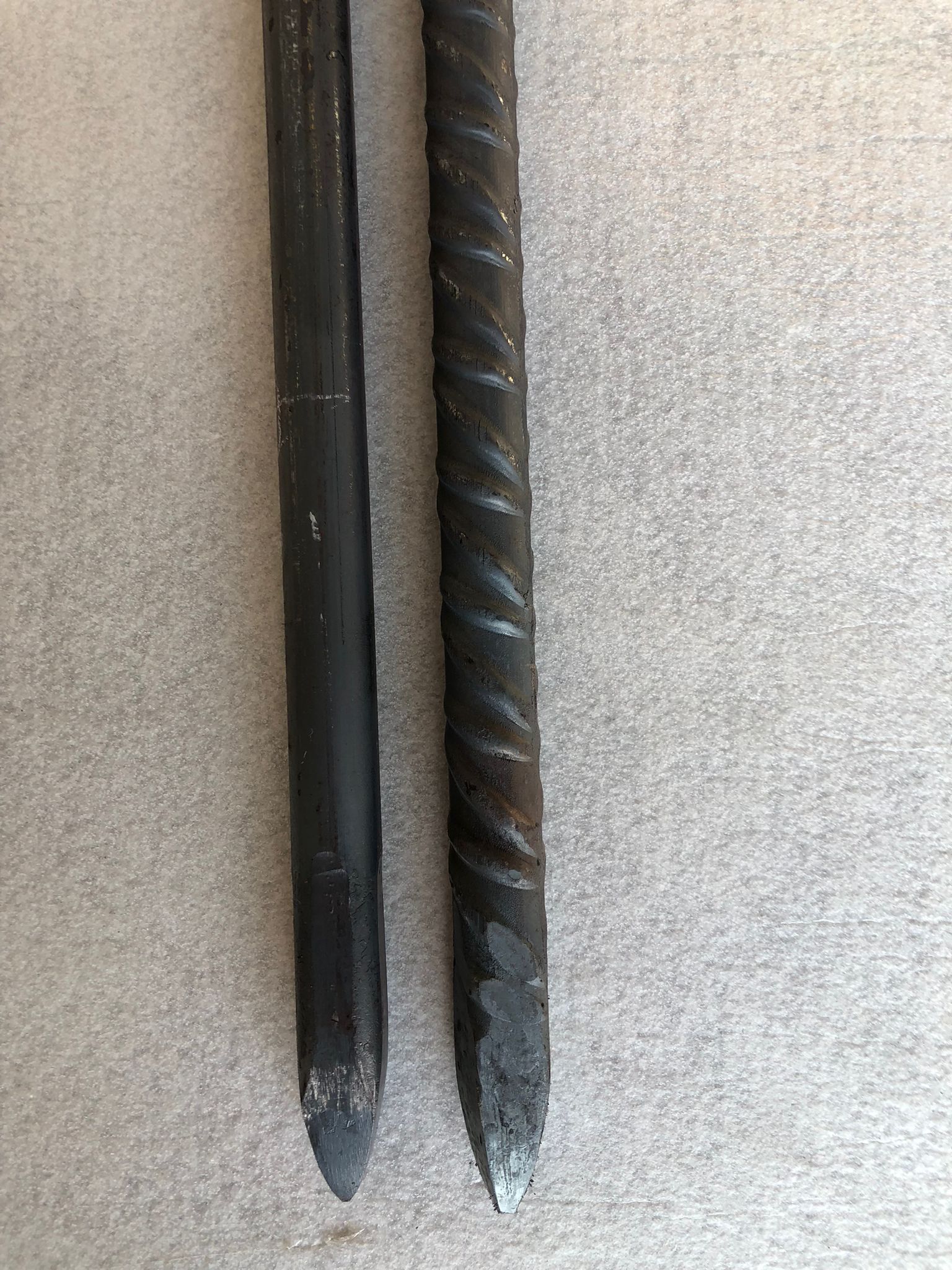 Absteckeisen - Handgeschmiedete Spitze 4-kant