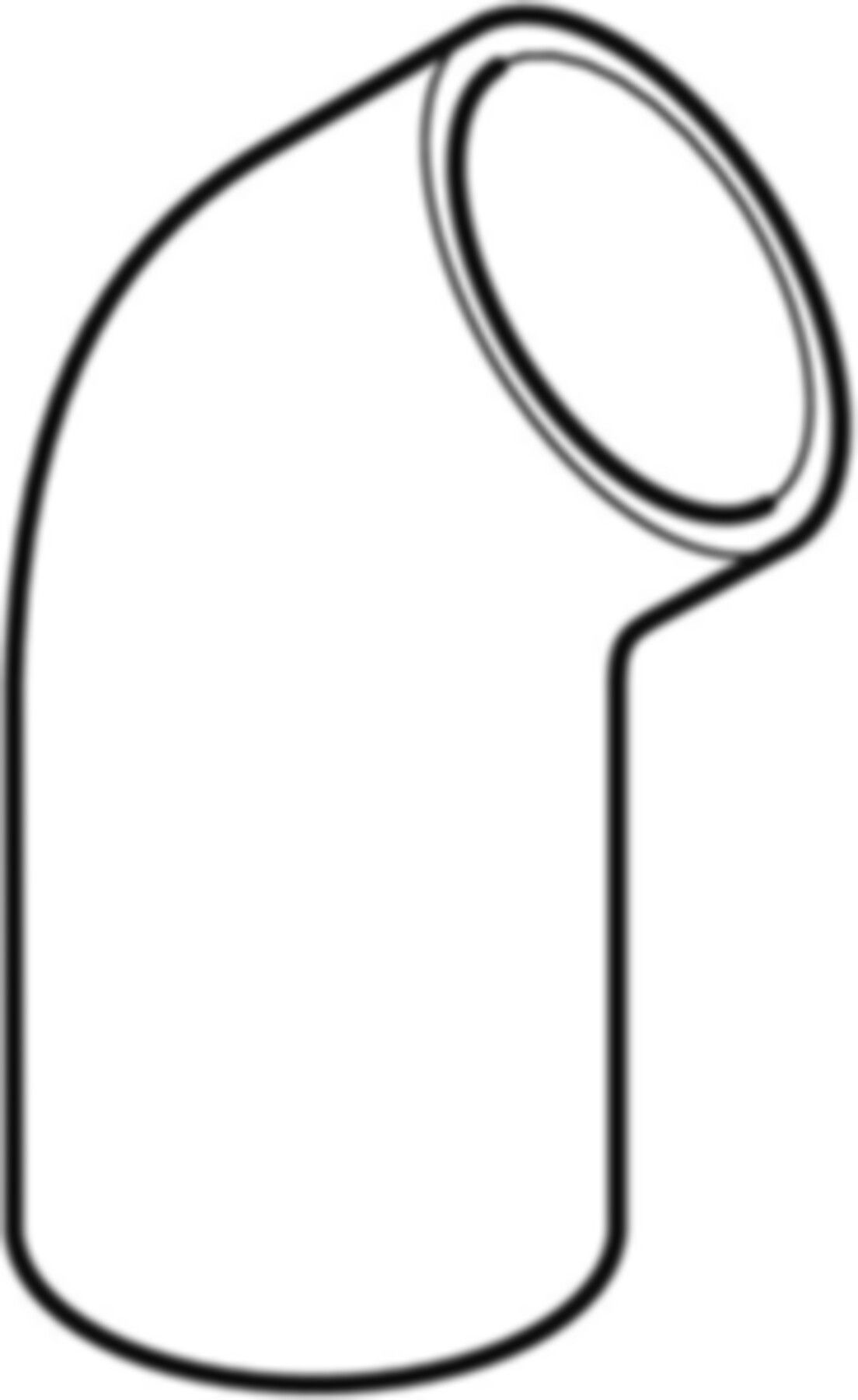 Geberit PE Bogen 45° mit langem Schenkel