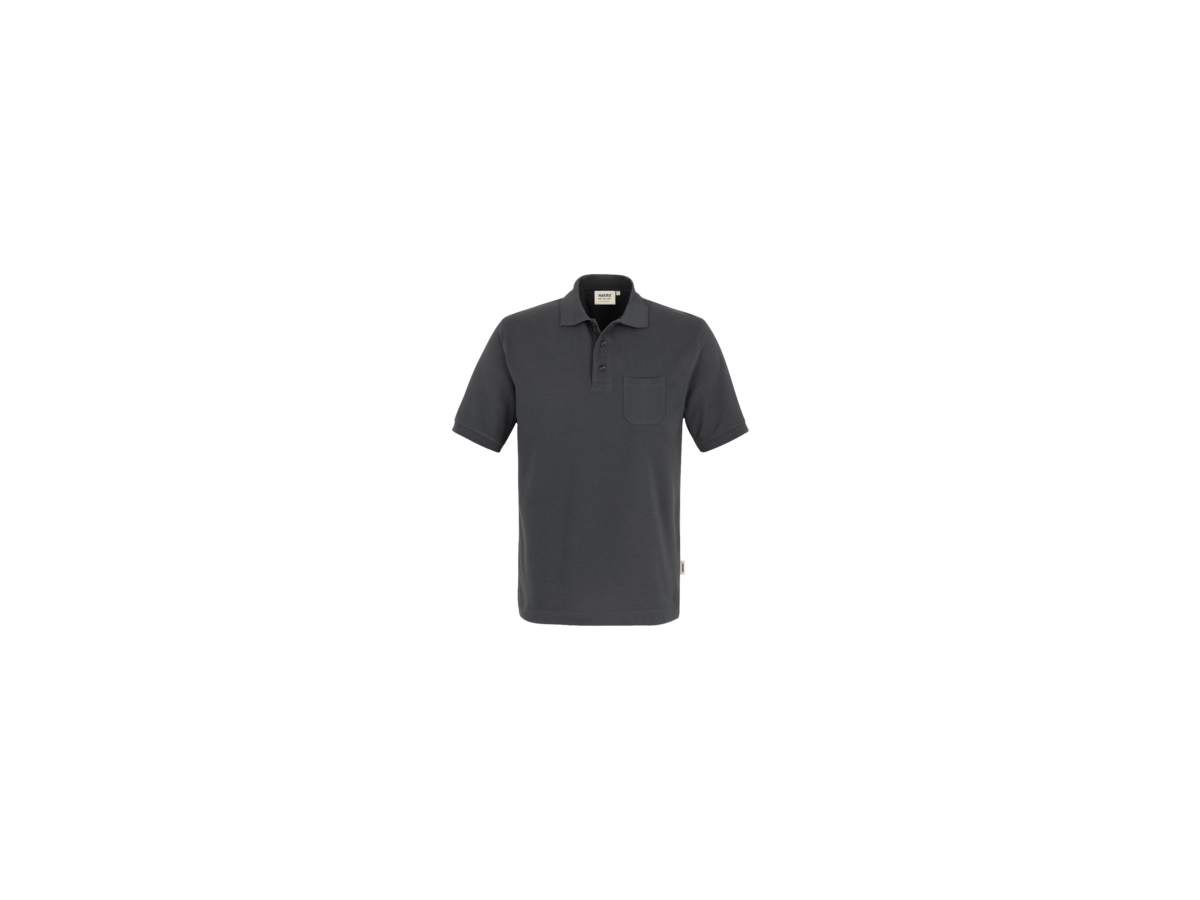 Pocket-Poloshirt Perf. Gr. S, anthrazit - 50% Baumwolle, 50% Polyester, 200 g/m²