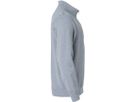 CLIQUE Basic Half Zip Gr. S - graumeliert, 65% PES / 35% CO, 280 g/m²