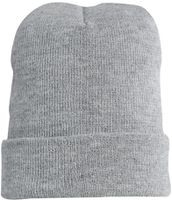 CLIQUE HUBERT Strickmütze graumeliert - mit Umschlag, 100% Acryl