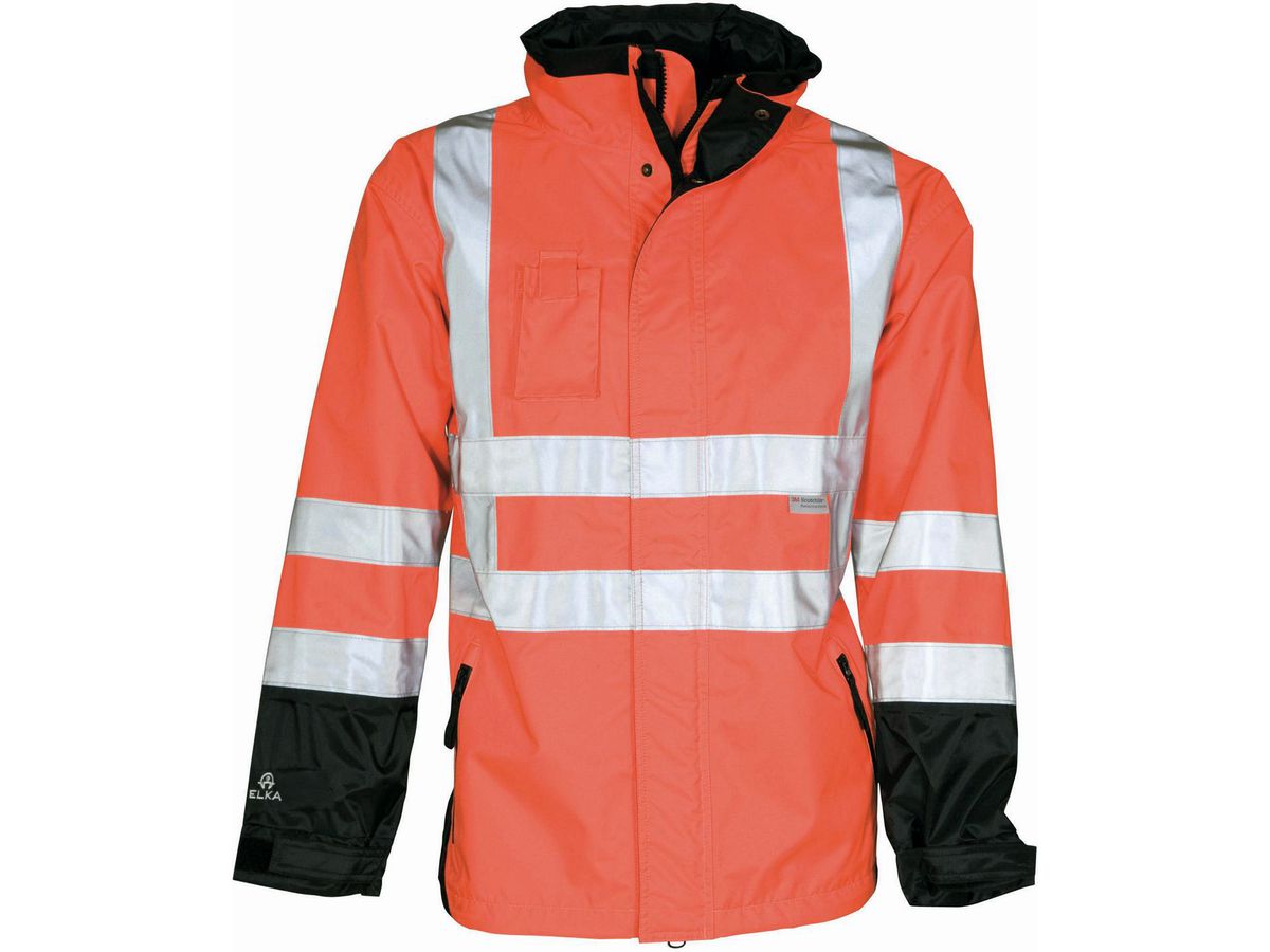 ELKA 2-in-1 Visible Xtreme Jacke Rot - 100% Polyester,Teflon beschichtet,Gr.2XL