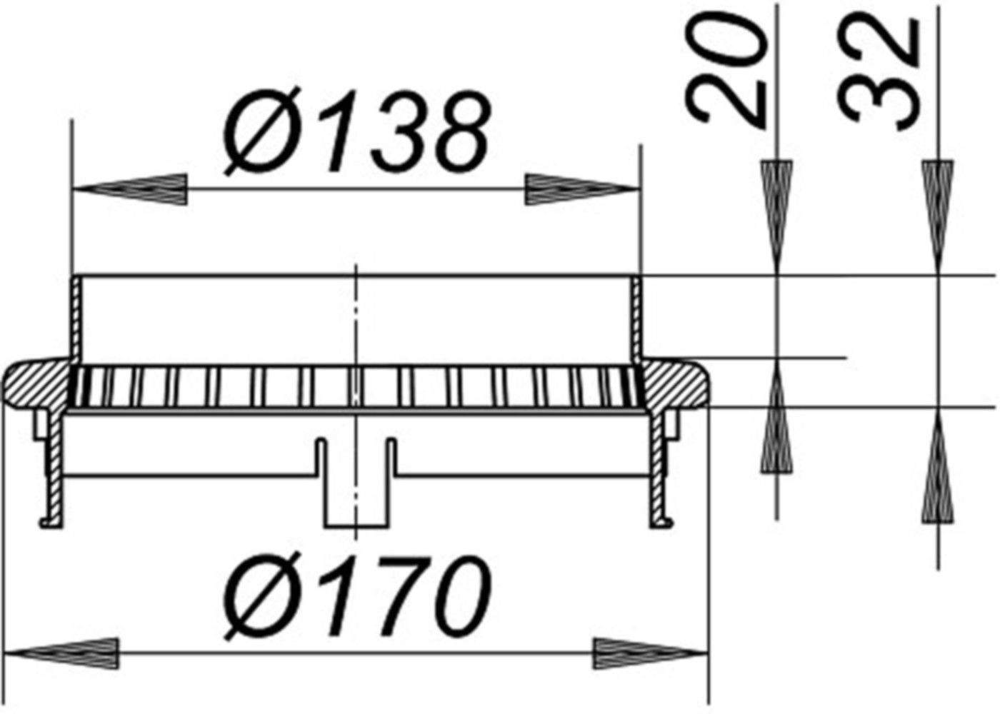 Einlaufelement / Kiesfang S 15