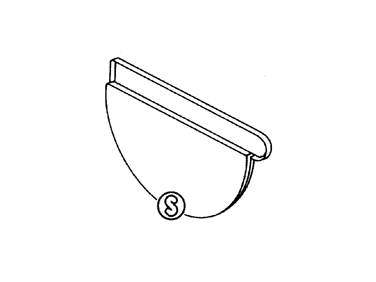 Anklemmboden rechts Zink vorbewittert - 250 mm