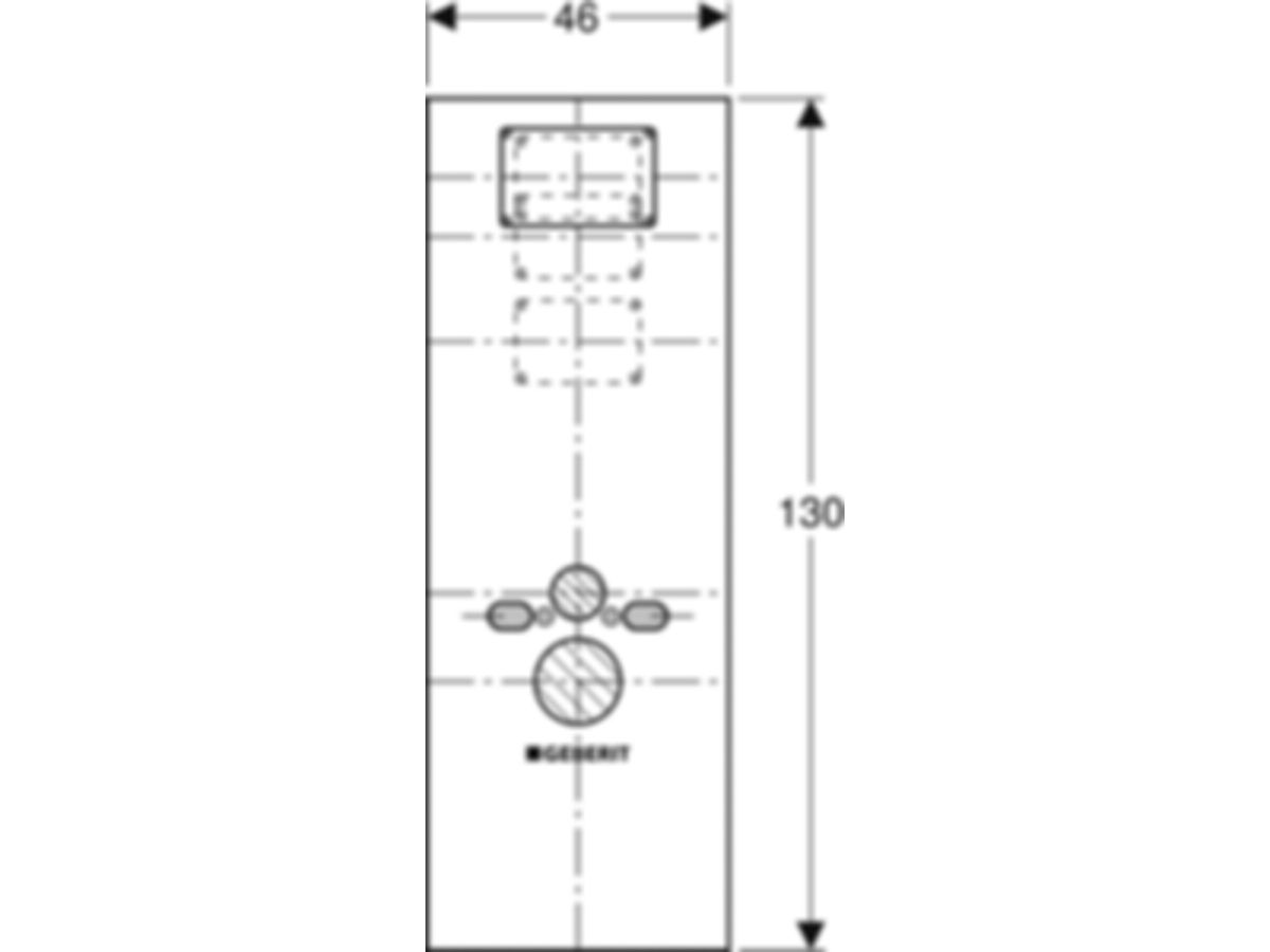 Geberit Duofix-Paneel WC-Element - für UP200 und UP300  H:130 B:46