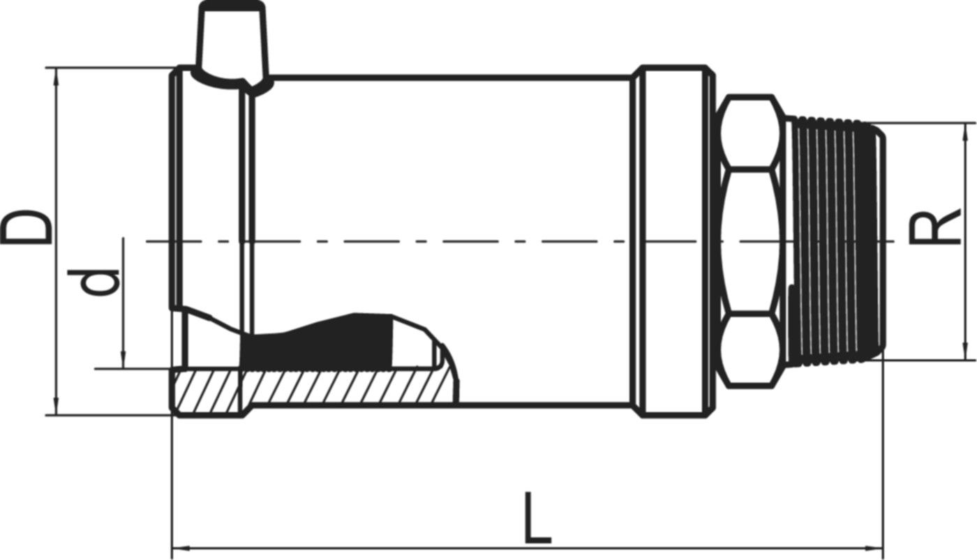 HDPE FRIALEN Übergangsstück mit AG