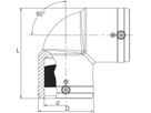 HDPE-Druckwinkel 90° FRIALEN  25 - PN16