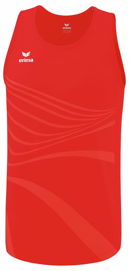 RACE LINE running singlet - Men & Kids, red