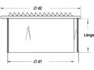 Wetterschutzgitter Alu 160 mm - mit Stutzen und Fliegengitter rund