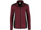 Damen Strickfleecejacke Churchill - Gr. L, weinrot meliert