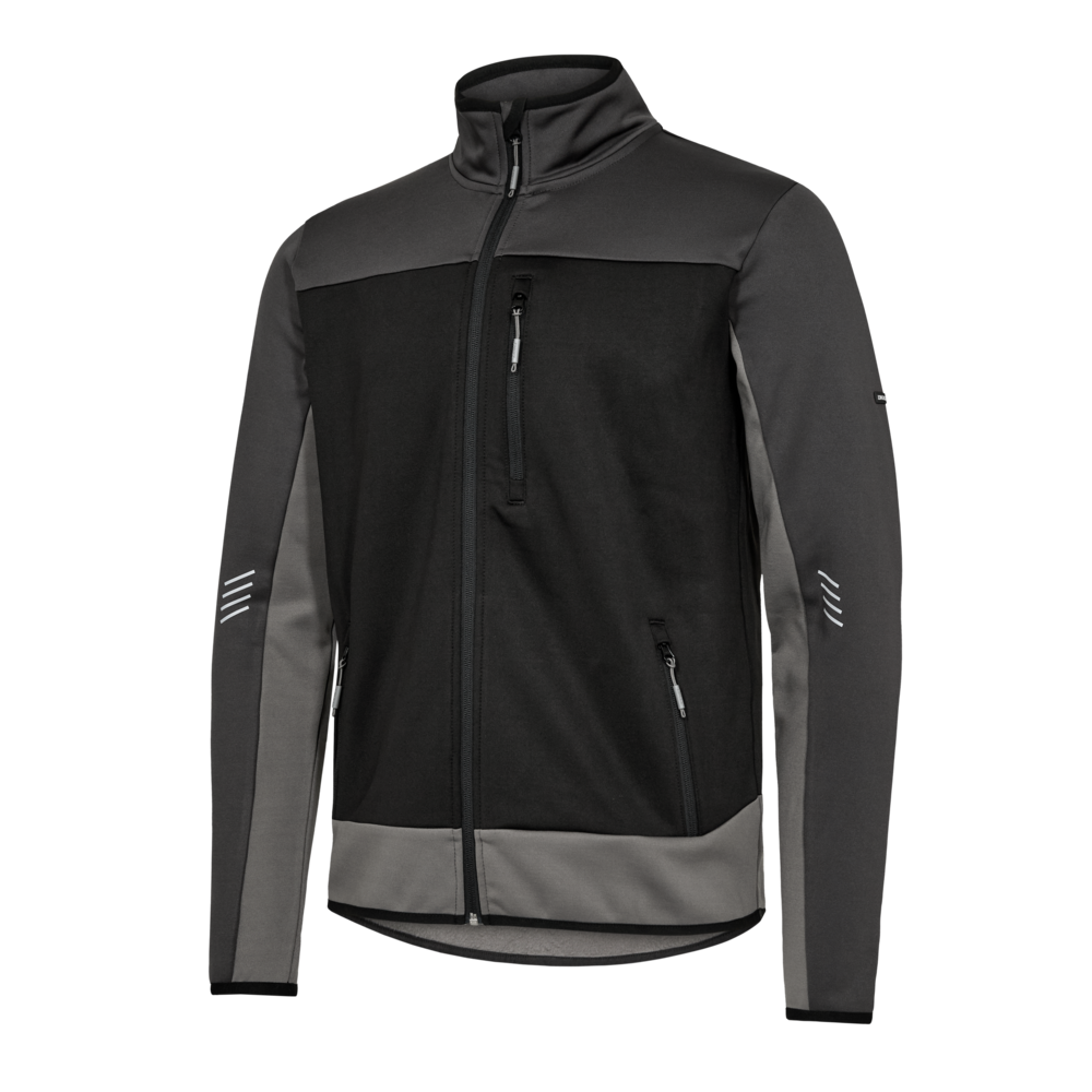 ENTIRE Midlayer-Cardigan Gr. M - Schwarz/Anthrazit Grau