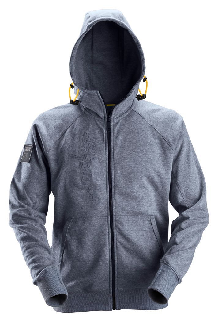 Hoodie mit Reissverschluss und Kapuze - mit bedrucktem Workwear-Logo