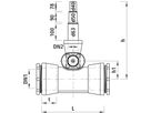Combi-T Hawle, mit Schraubmuffe, PN 16 - Abgang Universal PE-Ende