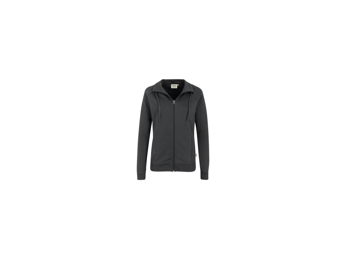 Damen-Sweatjacke College S anthrazit - 70% Baumwolle, 30% Polyester, 300 g/m²