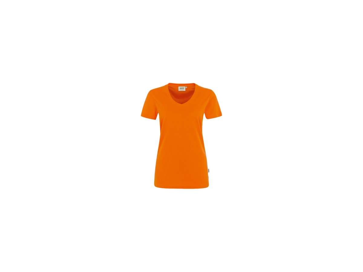 Damen-V-Shirt Performance Gr. M, orange - 50% Baumwolle, 50% Polyester, 160 g/m²