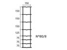 Knotengitter Ursus schwer Zincalu à 50 m - Höhe  800 mm, 8 Längsdrähte