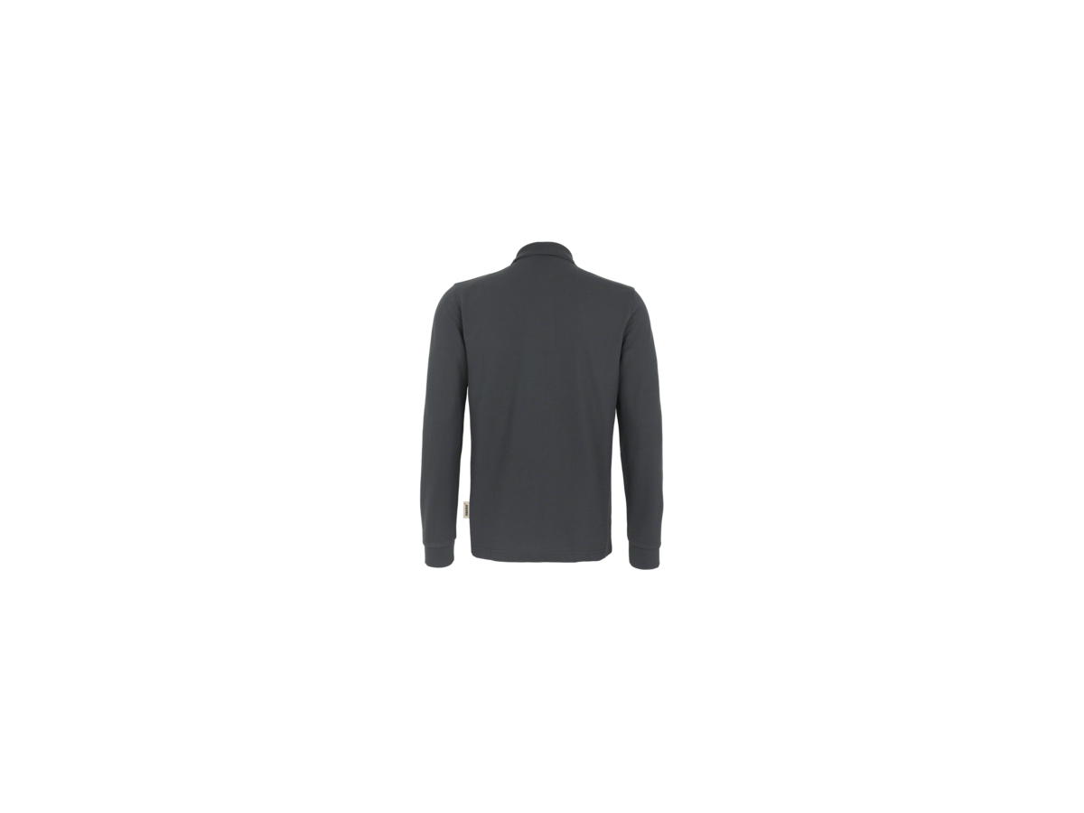 Longsleeve-Poloshirt Perf. M anthrazit - 50% Baumwolle, 50% Polyester, 220 g/m²