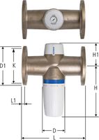 Optipress-Druckreduzierventil PN 16 - inkl. Manometer mit Flansch