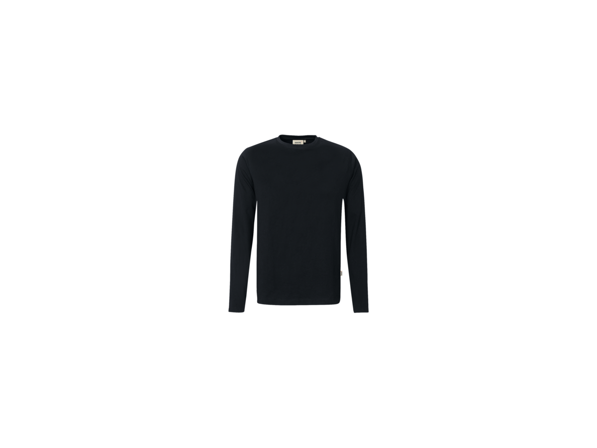 Longsleeve Performance Gr. 5XL, schwarz - 50% Baumwolle, 50% Polyester, 190 g/m²