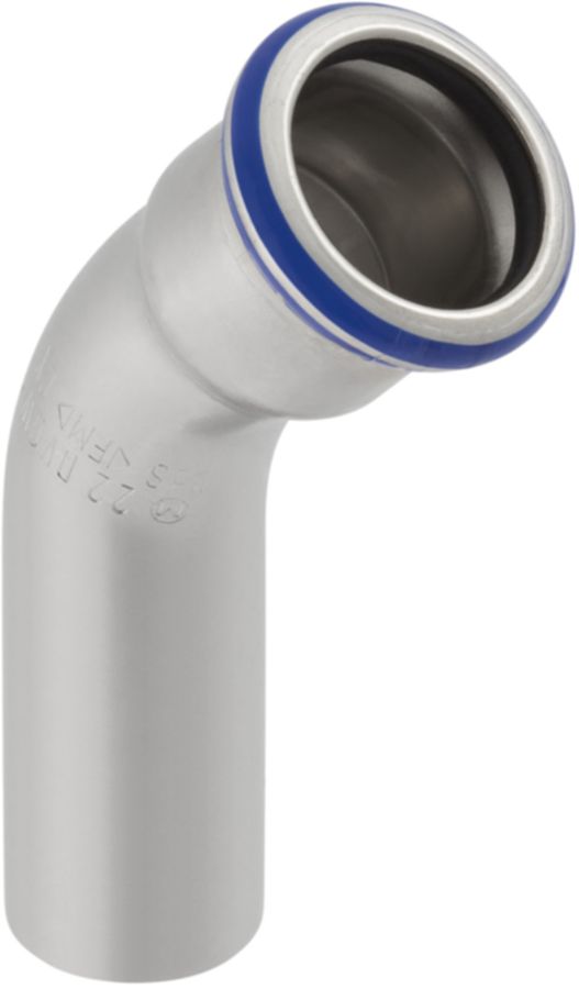 Mapress Edelstahl Bogen 45° mit Steckend
