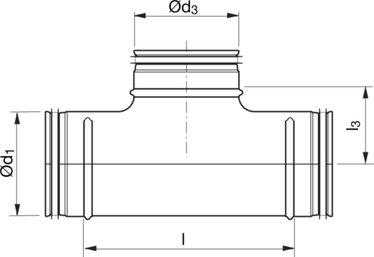 Spiralrohr T-Stück TCPU