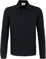 Longsleeve-Poloshirt Perf. 2XL schwarz - 50% Baumwolle, 50% Polyester, 220 g/m²