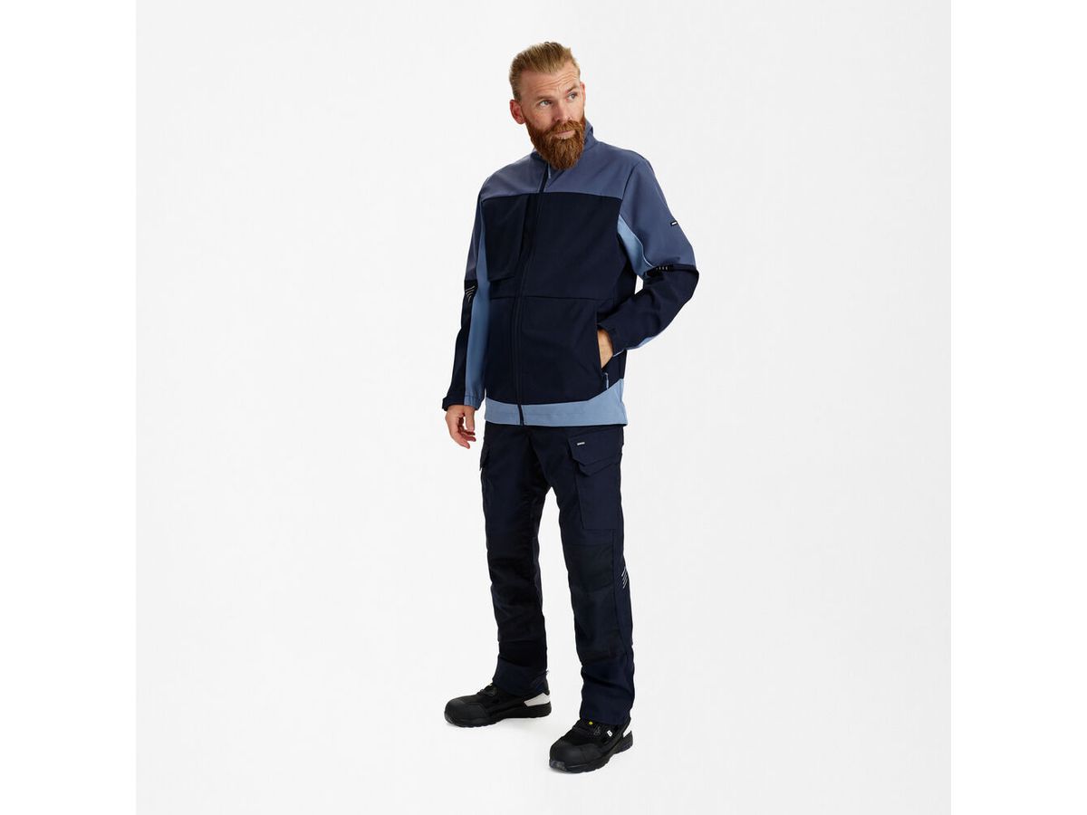 ENTIRE Softshelljacke Gr. 3XL - Deep Blue/Dark Sea