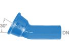 Hochdruckguss Bogen 30° - Fig. 2823, Steckmuffe und Spitzende