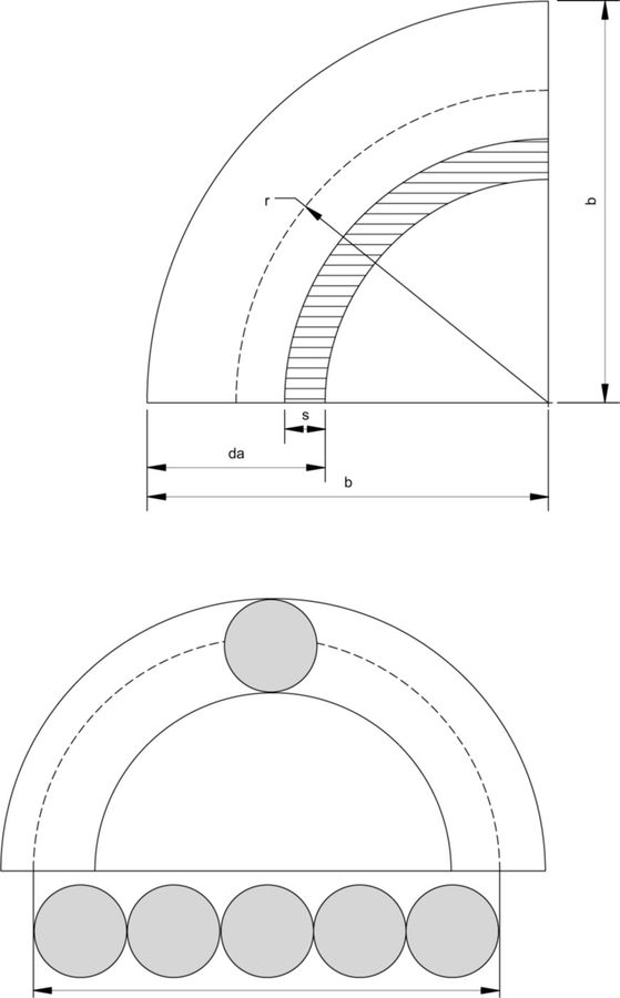 Gasrohrbogen nahtlos S235 5d 90°