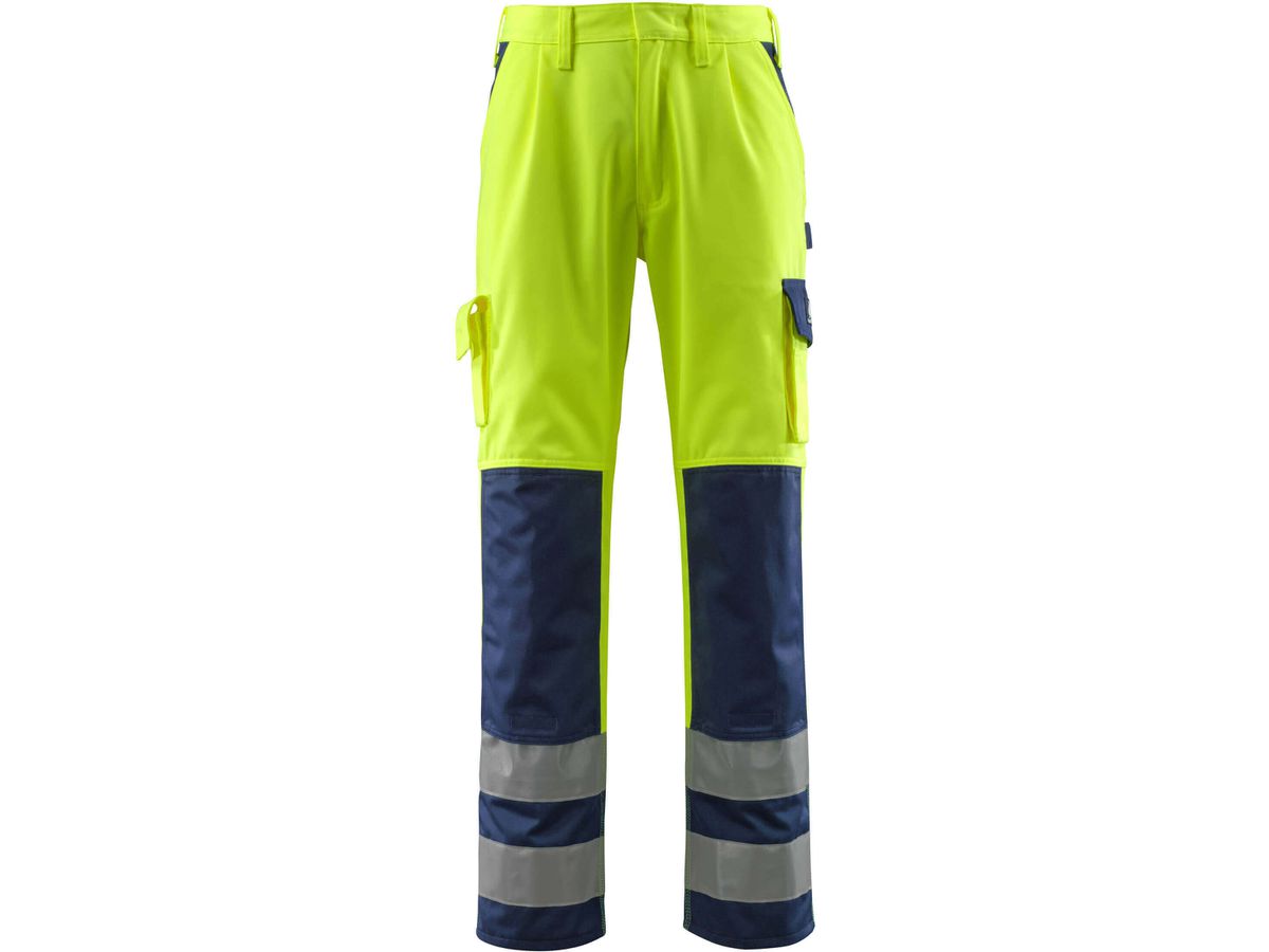 Olinda Hose mit Knietaschen, Gr. 76C44 - hi-vis gelb/marine, 65% PES / 35% CO