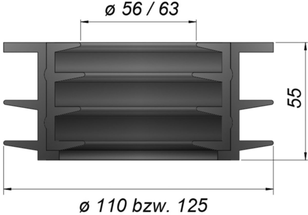 Übergangsadapter - Universal für 56/63 mm
