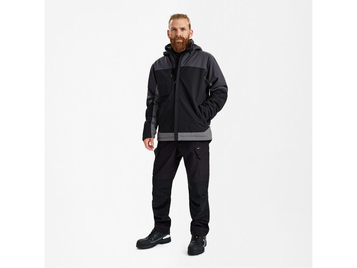 ENTIRE Winterjacke Gr. 6XL - Schwarz/Anthrazit Grau
