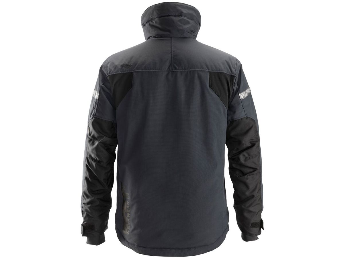 Allround Work gefütterte Jacke, Gr. S - stahlgrau/schwarz, 100% PES, 220 g/m²