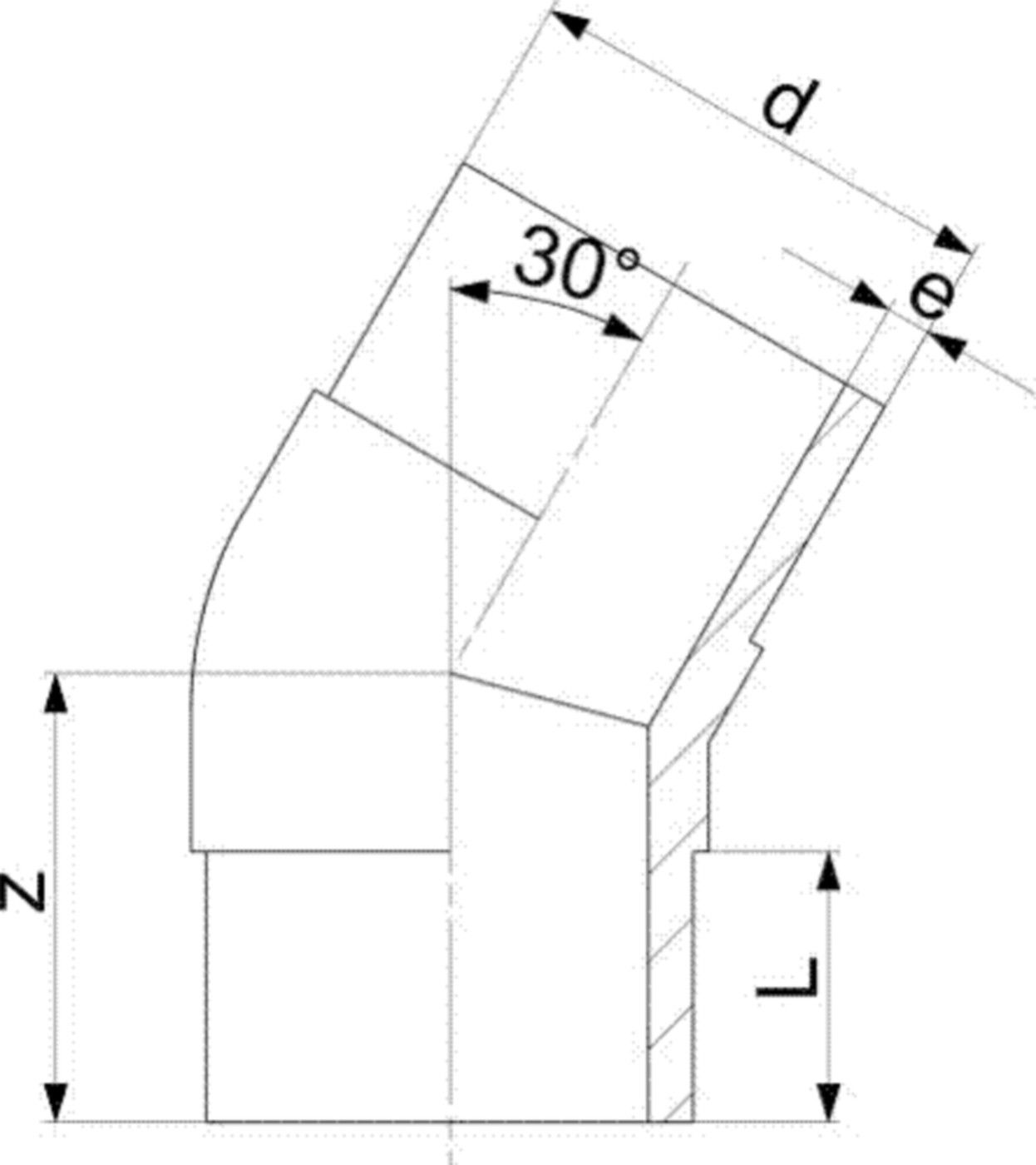 Winkel 30° HDPE PE100