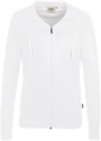 Damen-Sweatjacke College Gr. 2XL, weiss - 70% Baumwolle, 30% Polyester, 300 g/m²