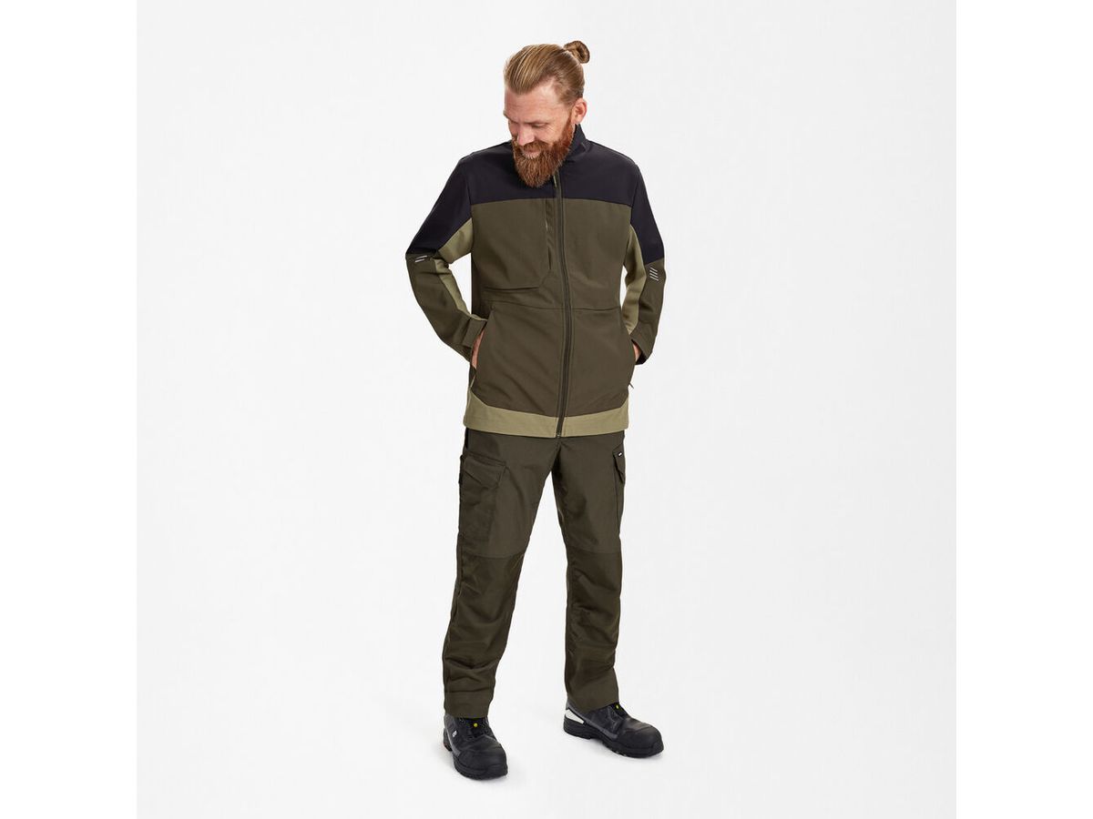 ENTIRE Softshelljacke Gr. XL - Forest Green/Schwarz