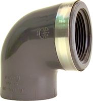 Winkel 45° PVC-U metrisch - mit Klebmuffe und zylindrischem Rohr IG